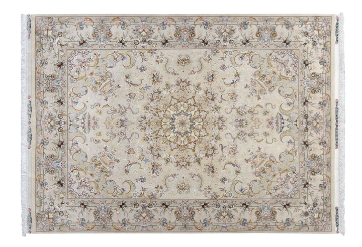 Tabriz Floral Light Rug handmade area rug Shop Tapis 