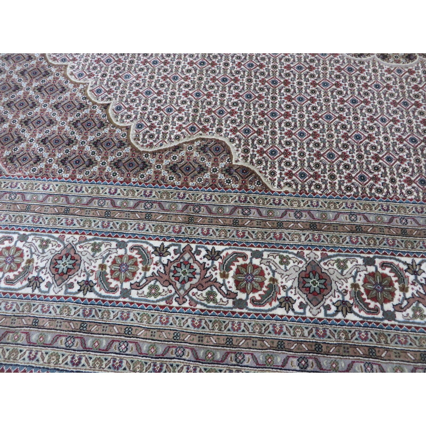 Tabriz Mahi Cream Rug handmade area rug Shop Tapis 