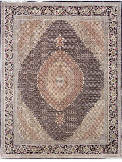 Tabriz Mahi Plum & Rust Rug handmade area rug Shop Tapis 