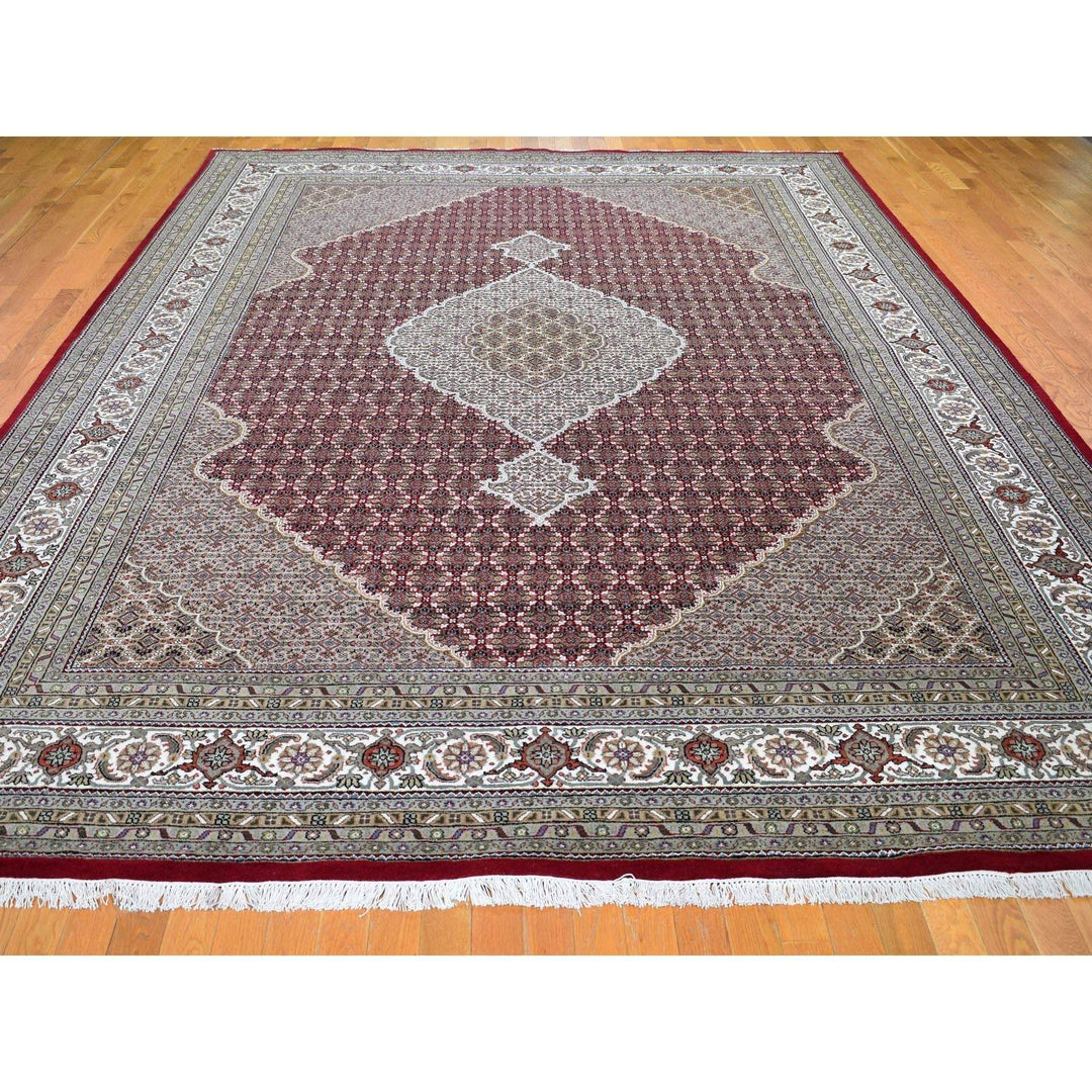 Tabriz Mahi Red Rug handmade area rug Shop Tapis 