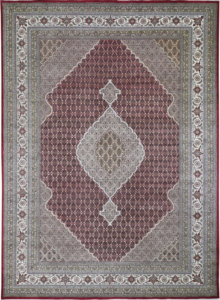 Tabriz Mahi Red Rug handmade area rug Shop Tapis 