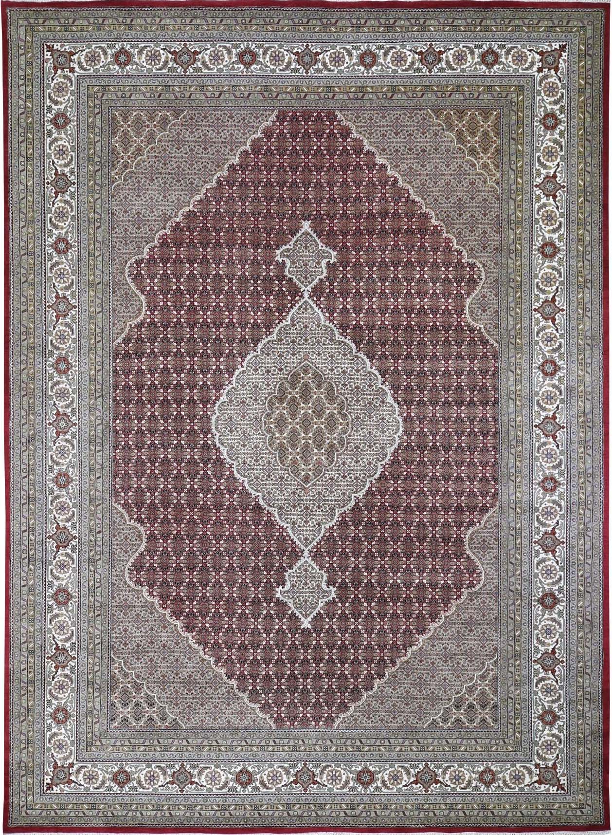 Tabriz Mahi Red Rug handmade area rug Shop Tapis 
