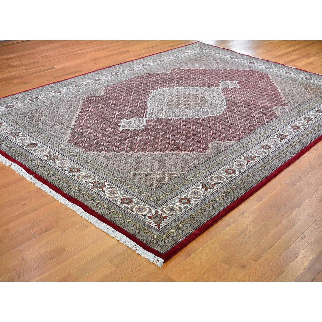 Tabriz Mahi Red Rug handmade area rug Shop Tapis 