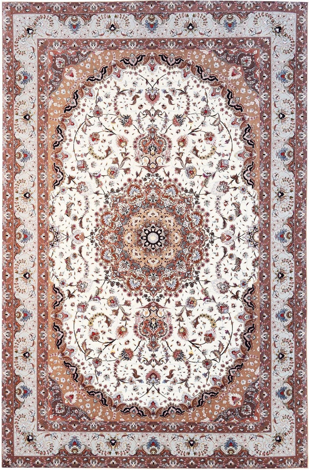 Tabriz Shiva Lilac Rug handmade area rug Shop Tapis 6'6 X 9'6 