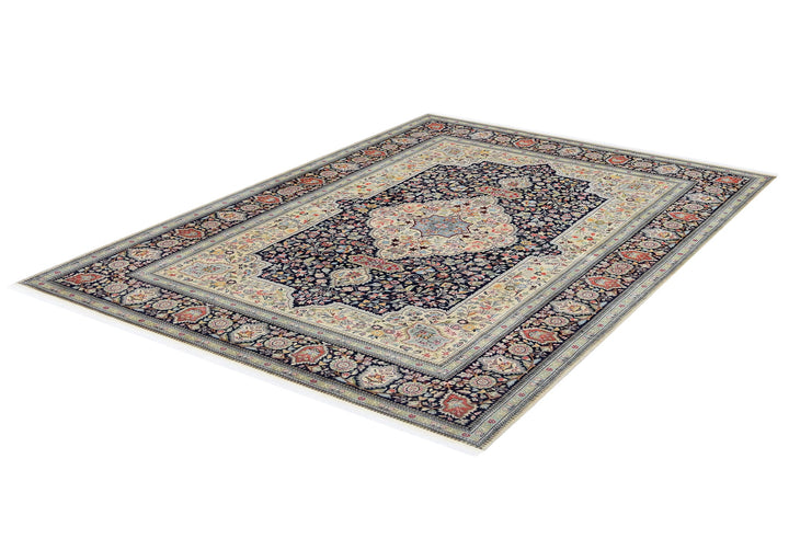 Tabriz Taba Navy Medallion Rug Rugs Tapis Rugs & Carpet 