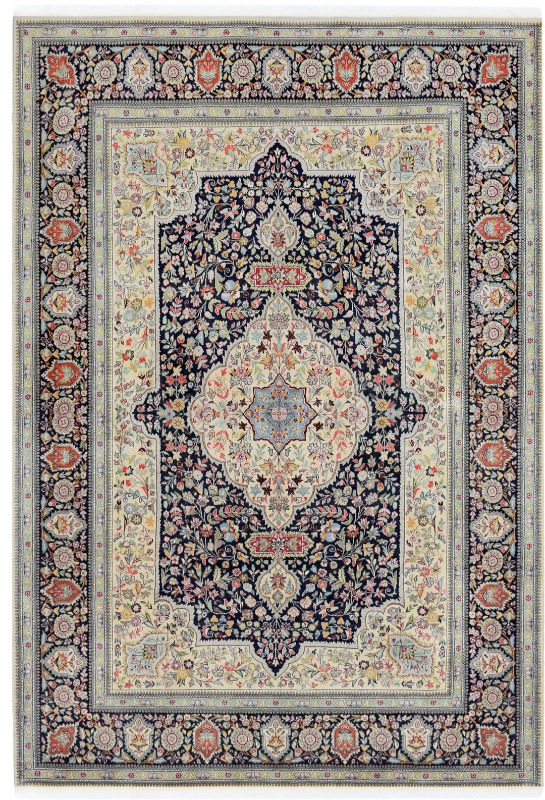 Tabriz Taba Navy Medallion Rug Rugs Tapis Rugs & Carpet 