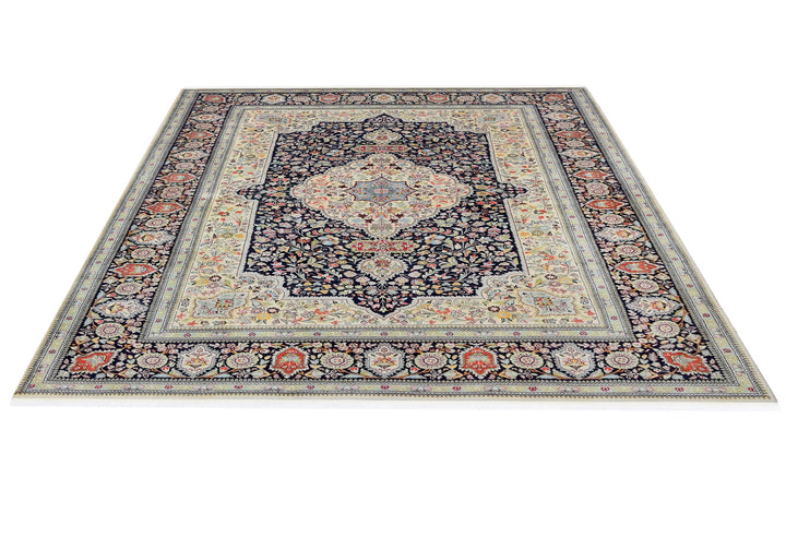 Tabriz Taba Navy Medallion Rug Rugs Tapis Rugs & Carpet 