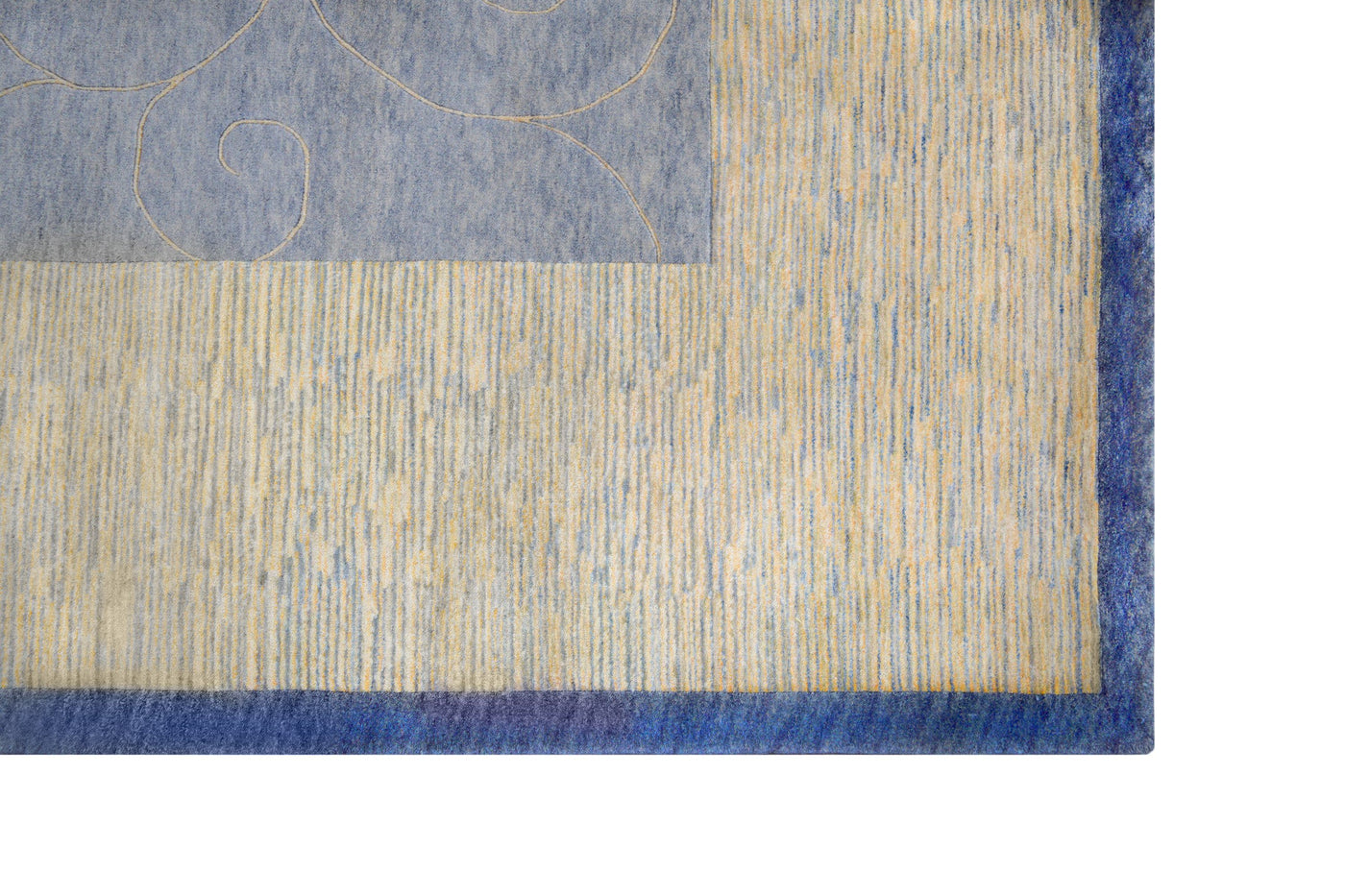 Tibetan Blue Wool Rug handmade area rug Shop Tapis 