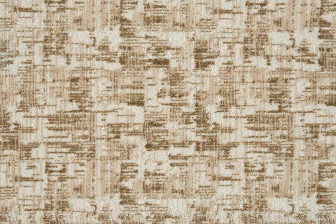 Velvet Vibes Abstract Stair Runner / Broadloom Stair runner Shop Tapis Ivory / Beige 22"-41" Runner Width 