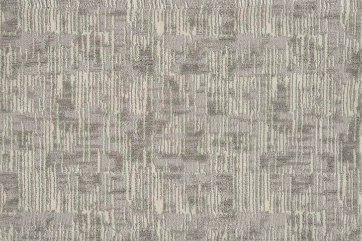 Velvet Vibes Abstract Stair Runner / Broadloom Stair runner Shop Tapis Silver / Grey 22"-41" Runner Width 