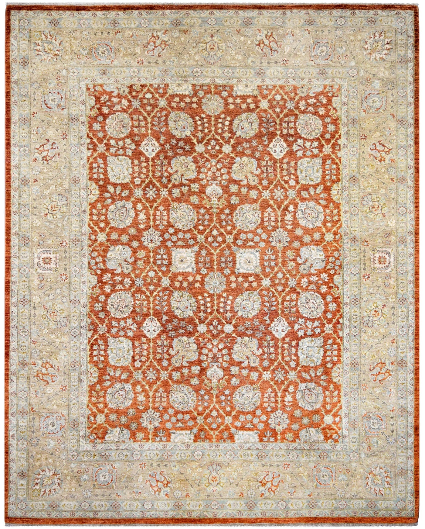 Zeigler Tangerine Rug handmade area rug Shop Tapis 8 X 10 